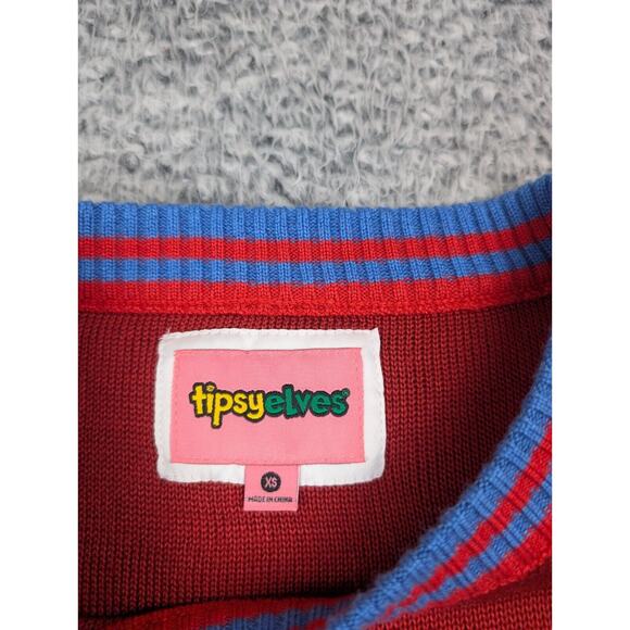 Tipsey Elves Sweater Adult Extra Small Donkey Democrat Hump Elephant Republican - Picture 2 of 7